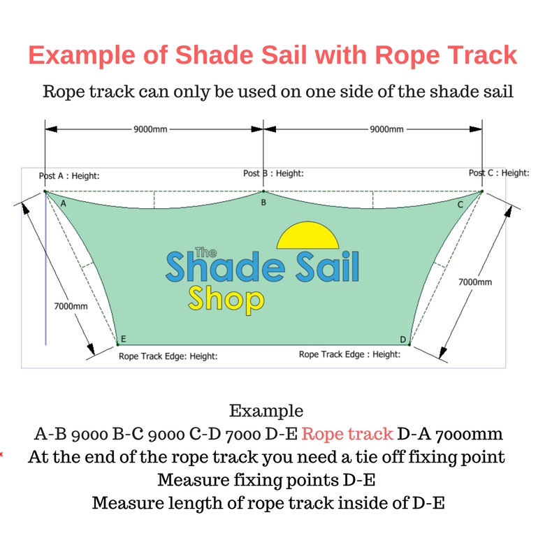 The Shade Sail Shop Rope Track